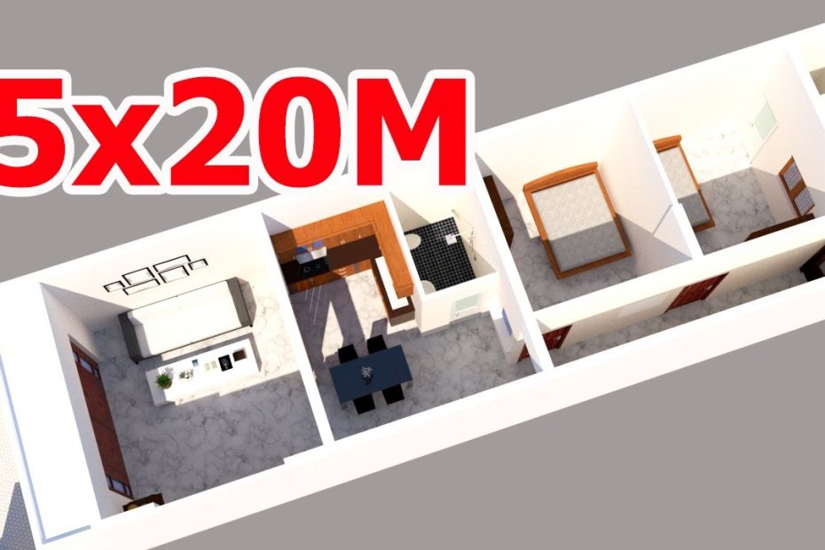 Gợi Ý Mẫu Nhà Cấp 4 5X20M 2 Phòng Ngủ Đơn Giản Đẹp | Kiến Trúc Nhà Việt -  Youtube